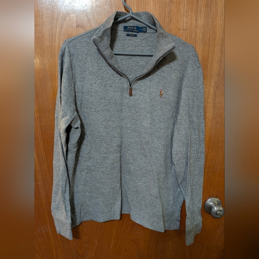 Polo Ralph LaurenMen's Estate-Rib Cotton Quarter-Zip Pullover M